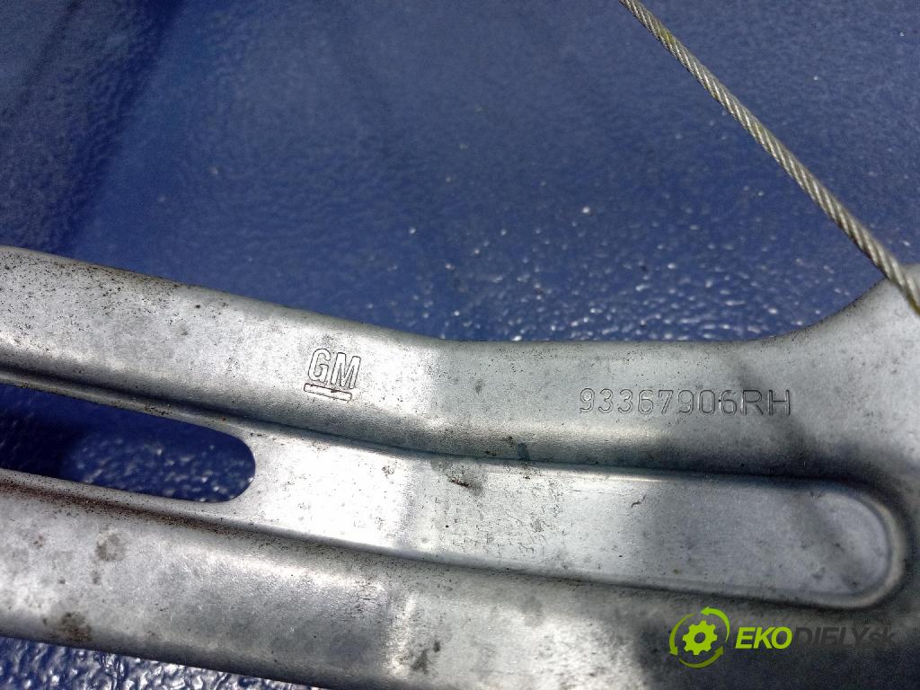 Opel Meriva 2004 mechanismus stahování Sklenka: Zad: v pravo: 93367906