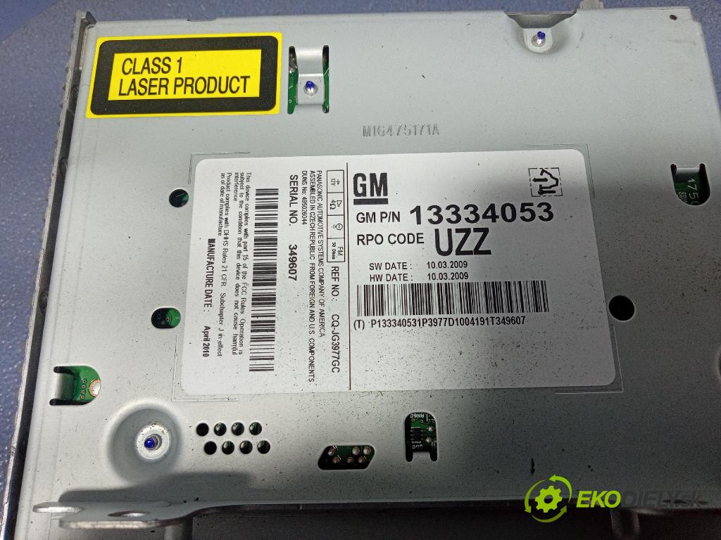 Opel Astra 2010 Radio I Navigácia: 13334053