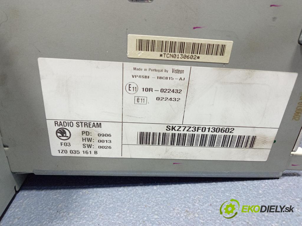 Skoda Octavia 2006 Radio I Navigace: 1Z0035161B