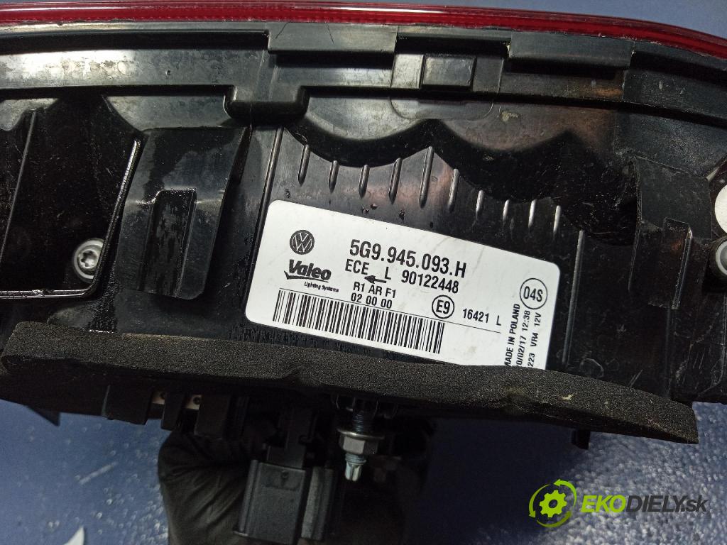 Vw Golf 0 světlo Zad: levá Uvnitř 5G9945093H