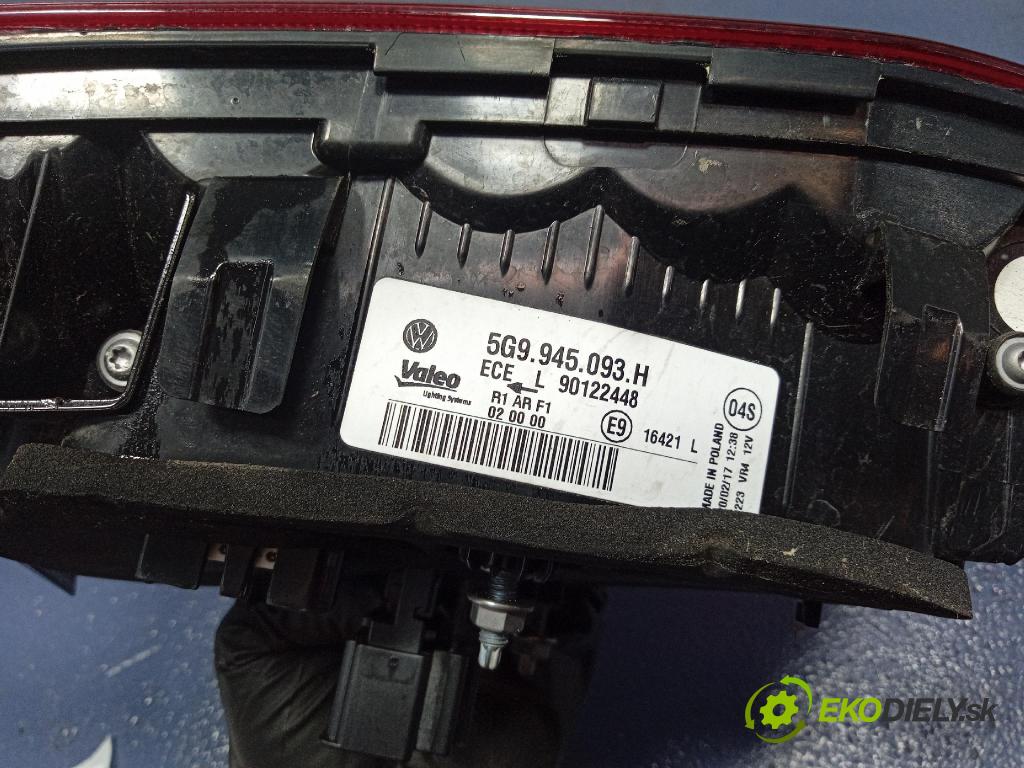 Vw Golf 0 světlo Zad: levá Uvnitř 5G9945093H