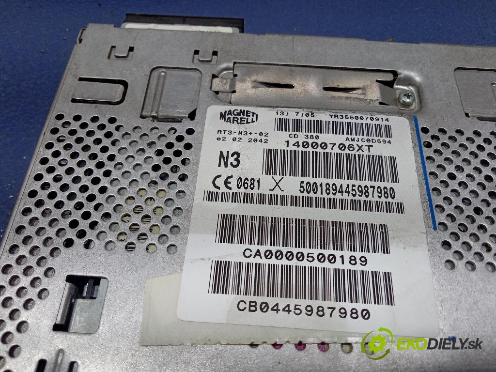 Lancia Phedra 2004 Radio I Navigácia: 14000706XT