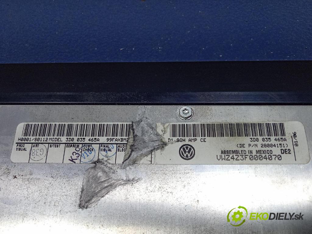 Vw Phaeton 2006 Zesilovač: Rádio: Navigacia: 3D0035465A