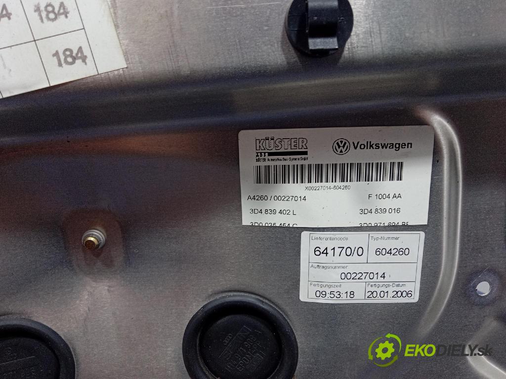 Vw Phaeton 2006 mechanismus stahování Sklenka: Zad: v pravo: 3D4839756