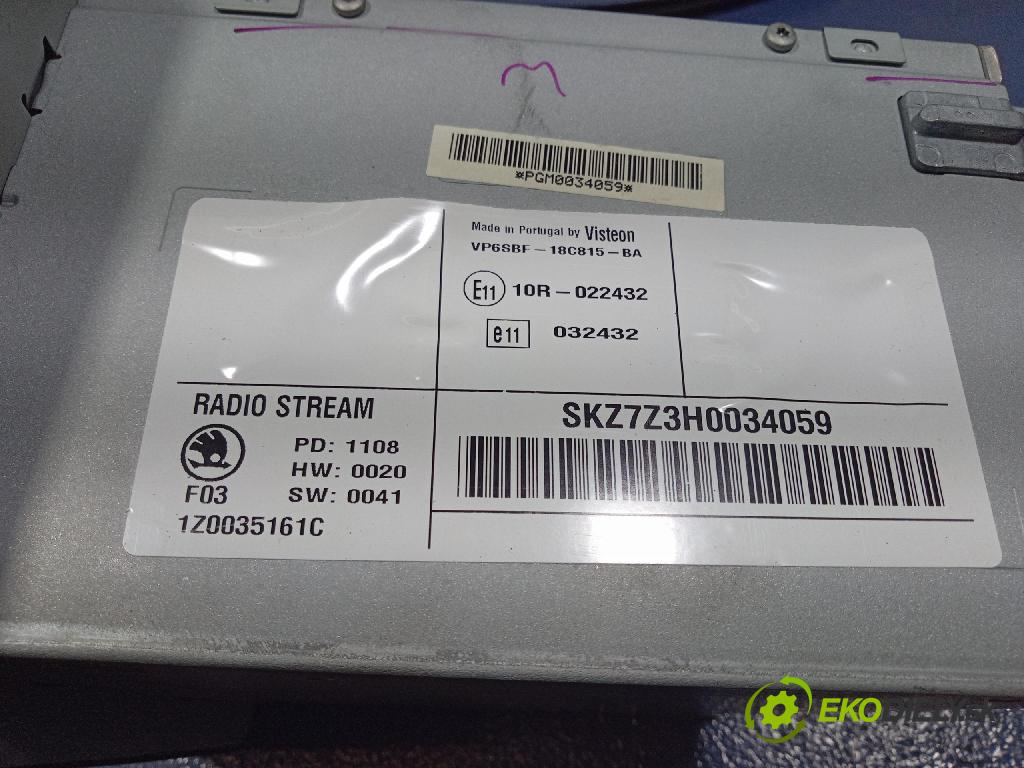 Skoda Octavia 2008 Radio I Navigácia: 1Z0035161C