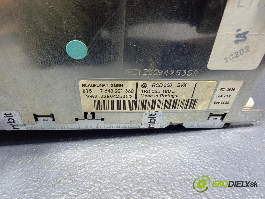 Vw Passat 2005 Radio I Navigácia: 1K0035186L