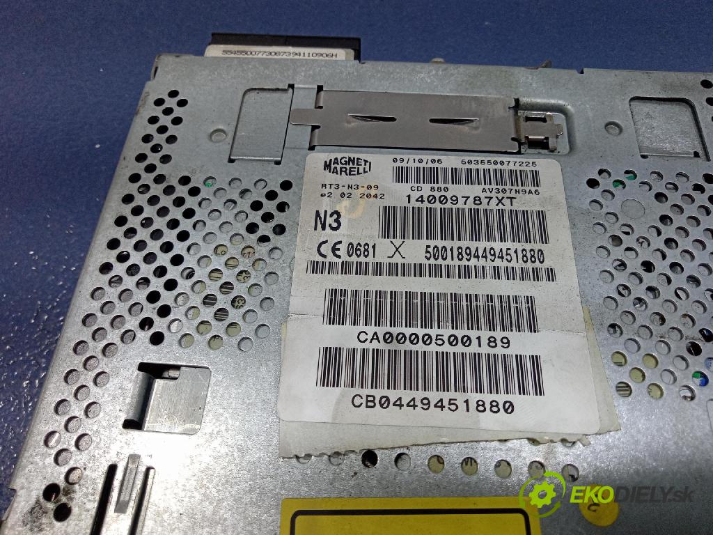 Peugeot 807 2007 Radio I Navigácia: 14009787XT