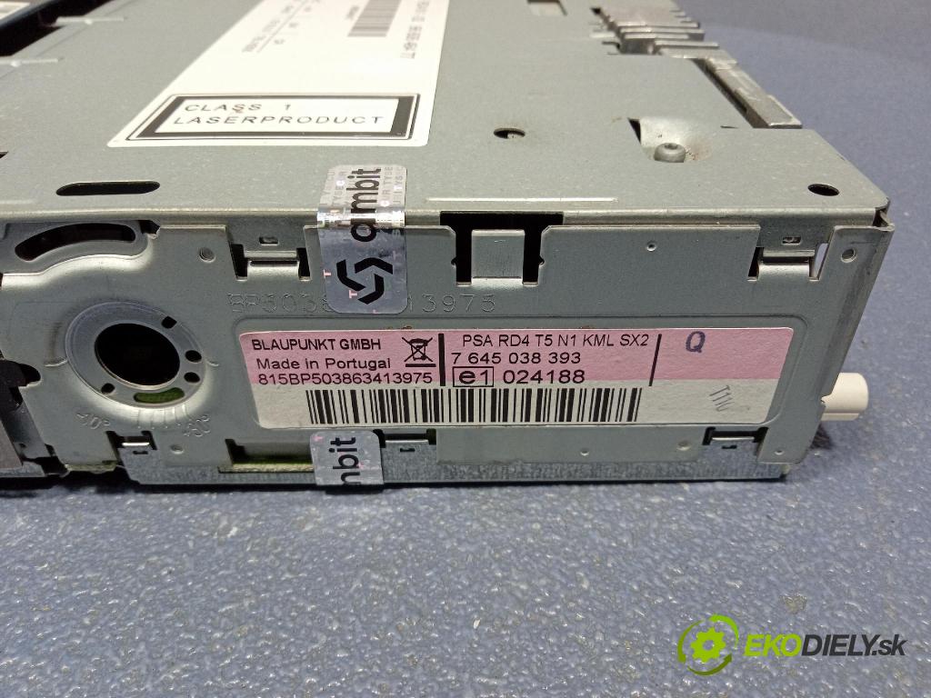 Peugeot 307 2006 Radio I Navigácia: 9660646477