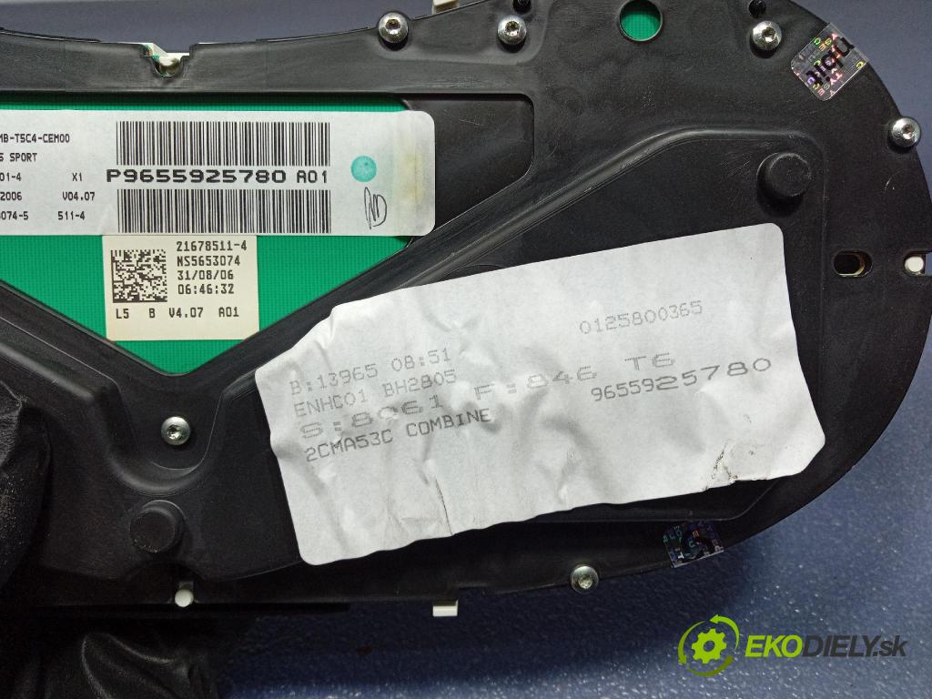 Peugeot 307 2006 Přístrojová deska 9655925780