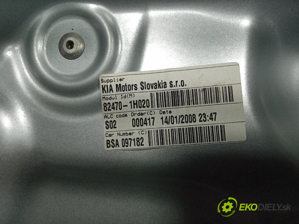 Kia Cee\'d 2008 mechanismus stahování Sklenka: před Levý: 82470-1H020