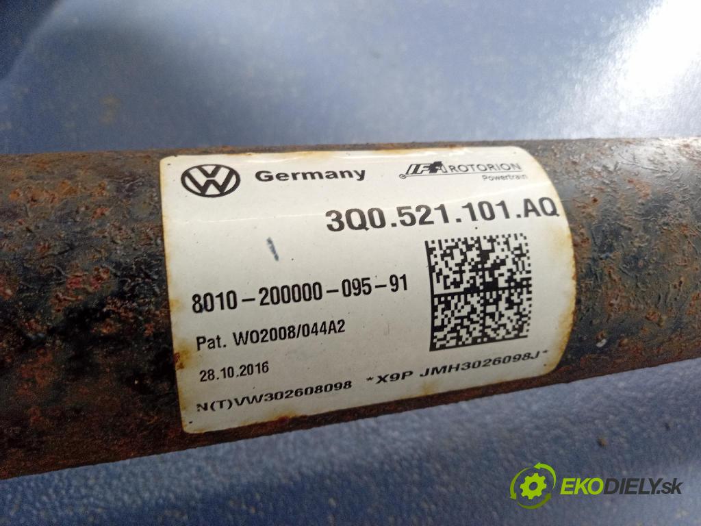 Skoda Superb 2016 hřídel Řízení 3Q0521101AQ