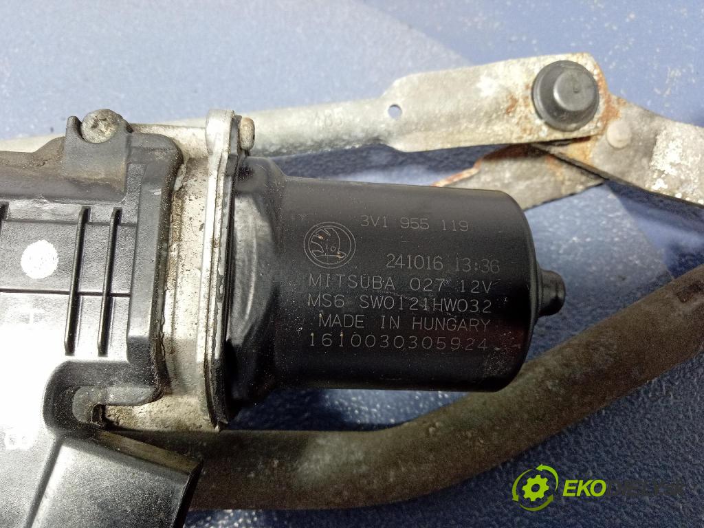 Skoda Superb 2016 mechanismus motorek Stěrače: před 3V1955023A