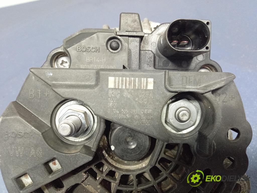 Vw Golf 2010 Alternator 03C903023A