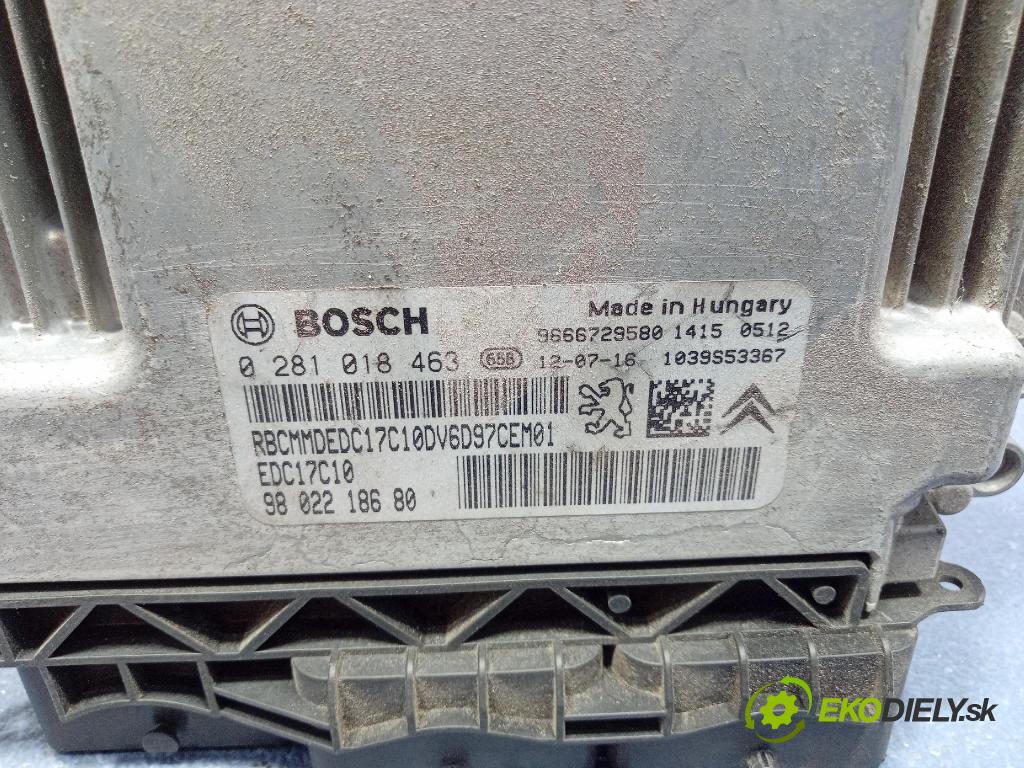 Citroen Ds3 2012 riadiaca jednotka Motor: 9802218680