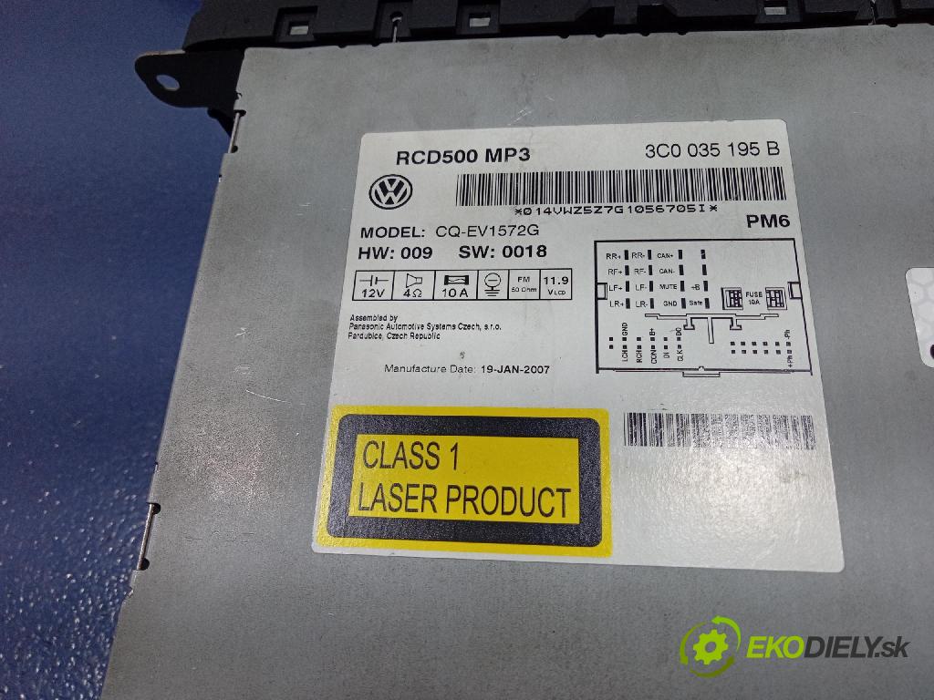 Vw Passat 2007 Radio I Navigácia: 3C0035195B