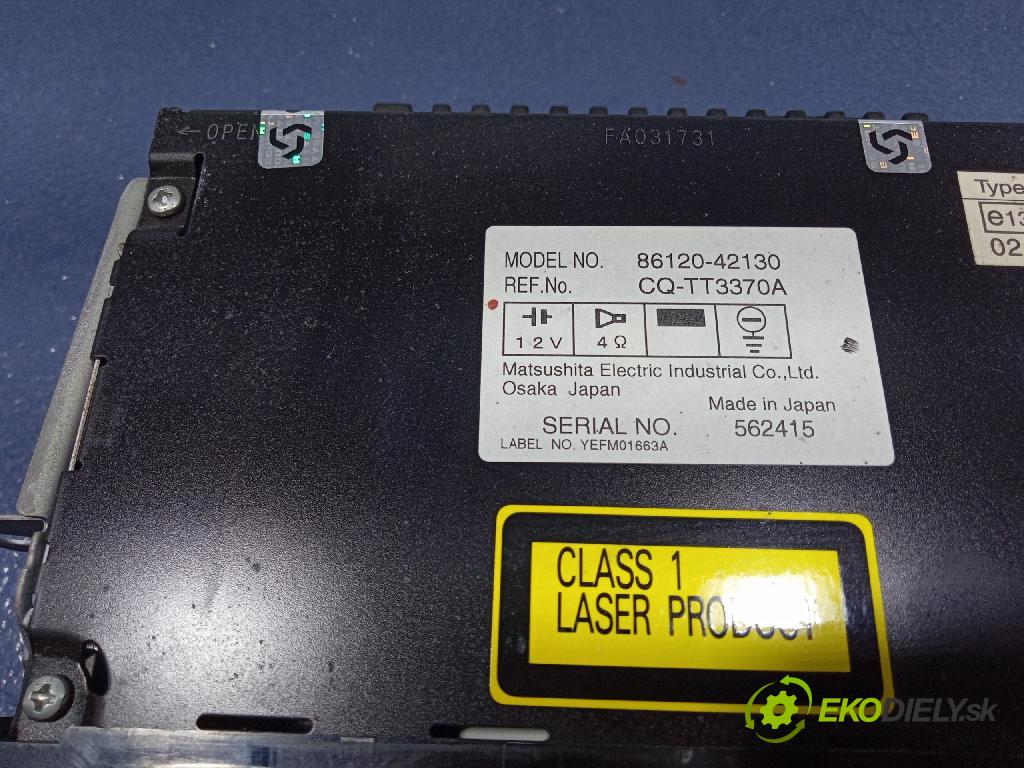Toyota Rav4 2005 Radio I Navigácia: 86120-42130