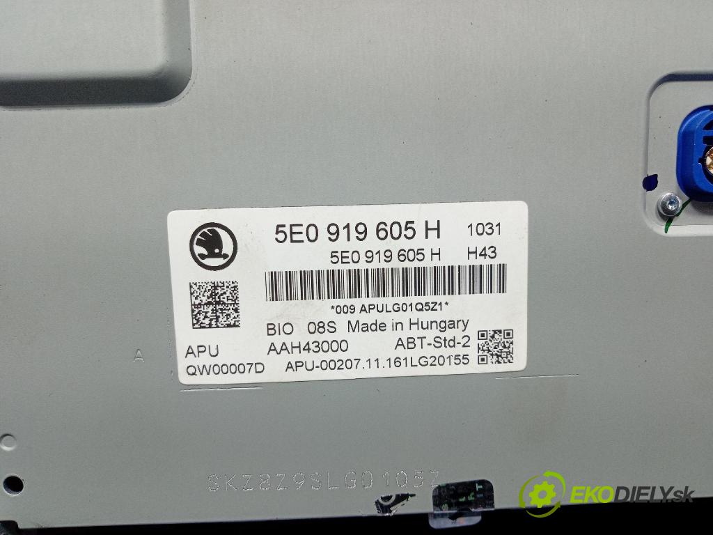 Skoda Octavia 2016 displej Radio / GPS 5E0919605H