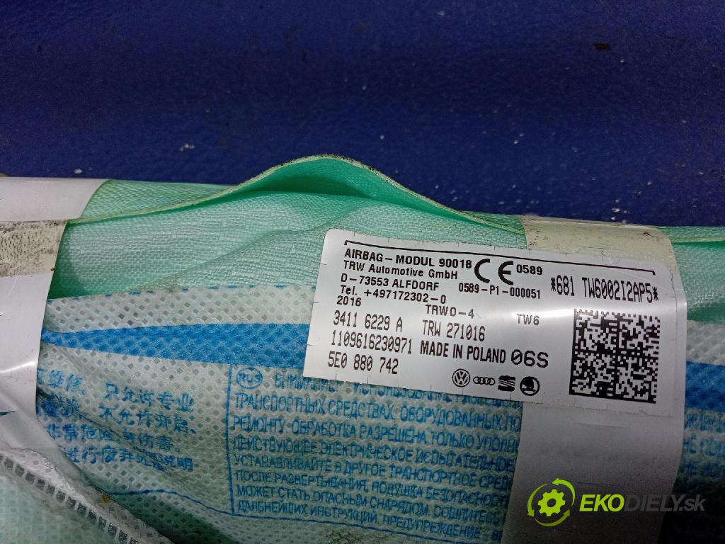 Skoda Octavia 2016 Airbag: clona x 5E0880742