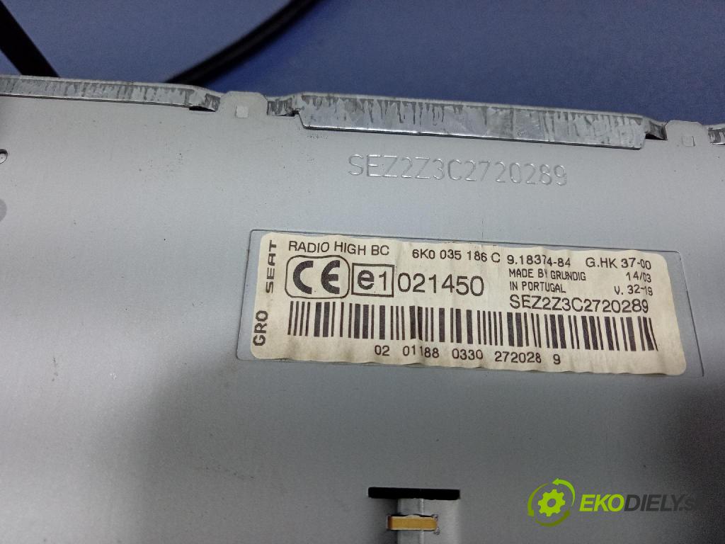 Seat Ibiza 2000 Radio I Navigácia: 6K0035186C