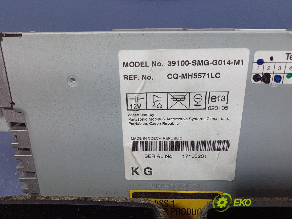 Honda Civic 2005 Radio I Navigace: 39100SMGG014M1