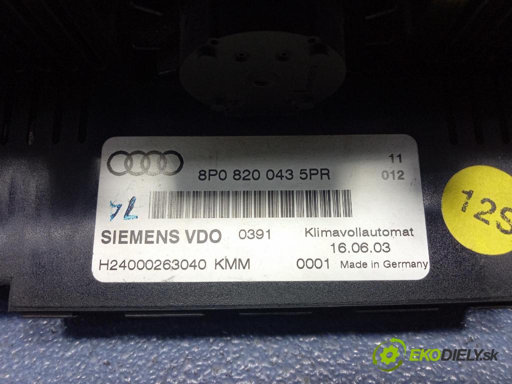 Audi A3 2003 Přepínač Klimatizace: Proud vzduchu 8P0820043