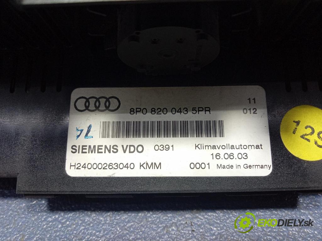 Audi A3 2003 Přepínač Klimatizace: Proud vzduchu 8P0820043