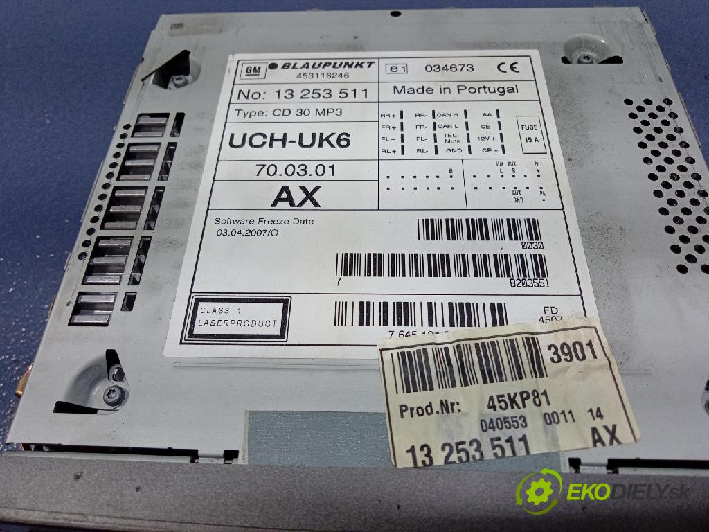 Opel Vectra 2007 Radio I Navigace: 13253511