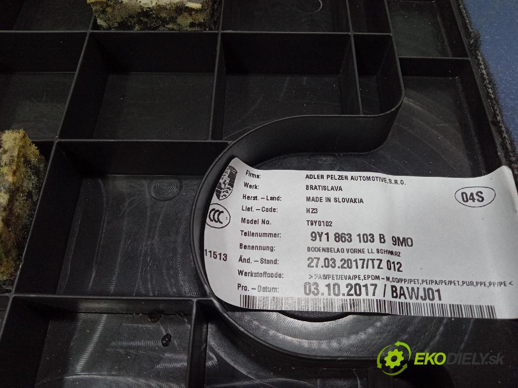 Porsche Cayenne s 2017 Tapacír: kufr 9Y0863651
