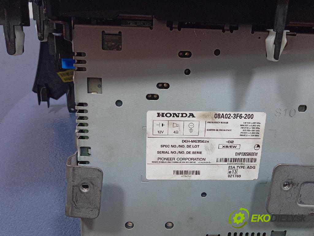 Honda Civic 2006 Radio I Navigace: 08A02-3F6-200