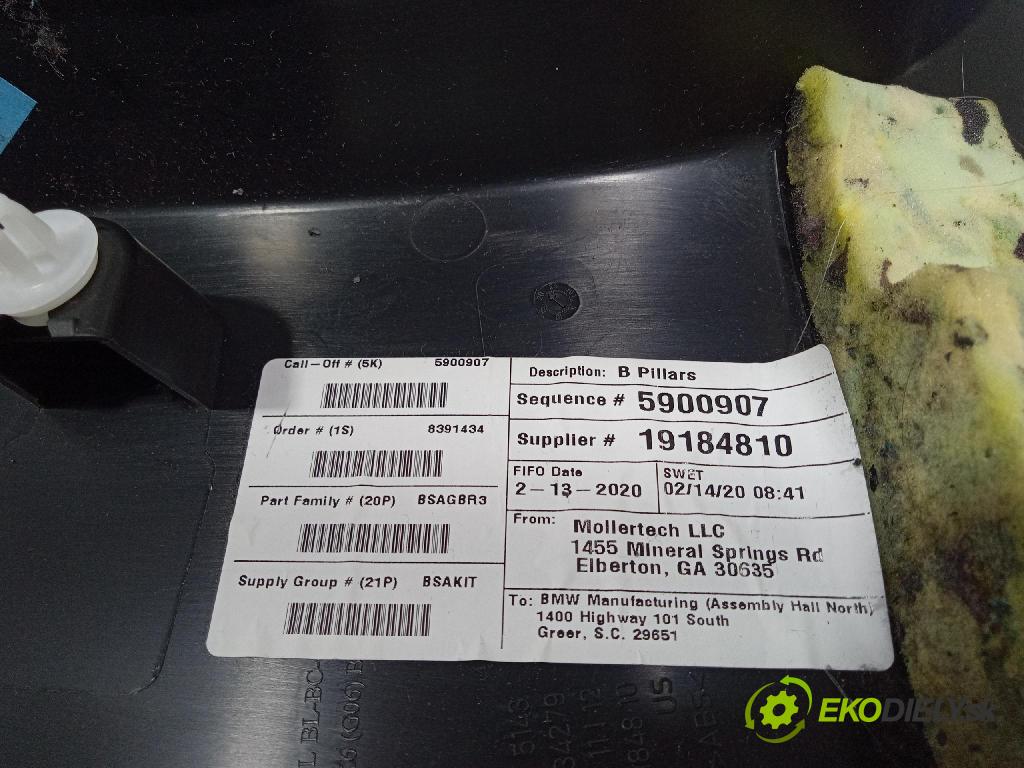 Bmw X6 2020 kryt Plast: Interiéry: 7434279
