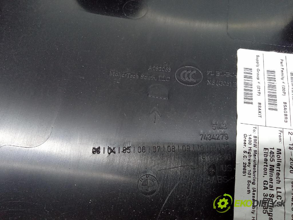 Bmw X6 2020 kryt Plast: Interiéry: 7434279