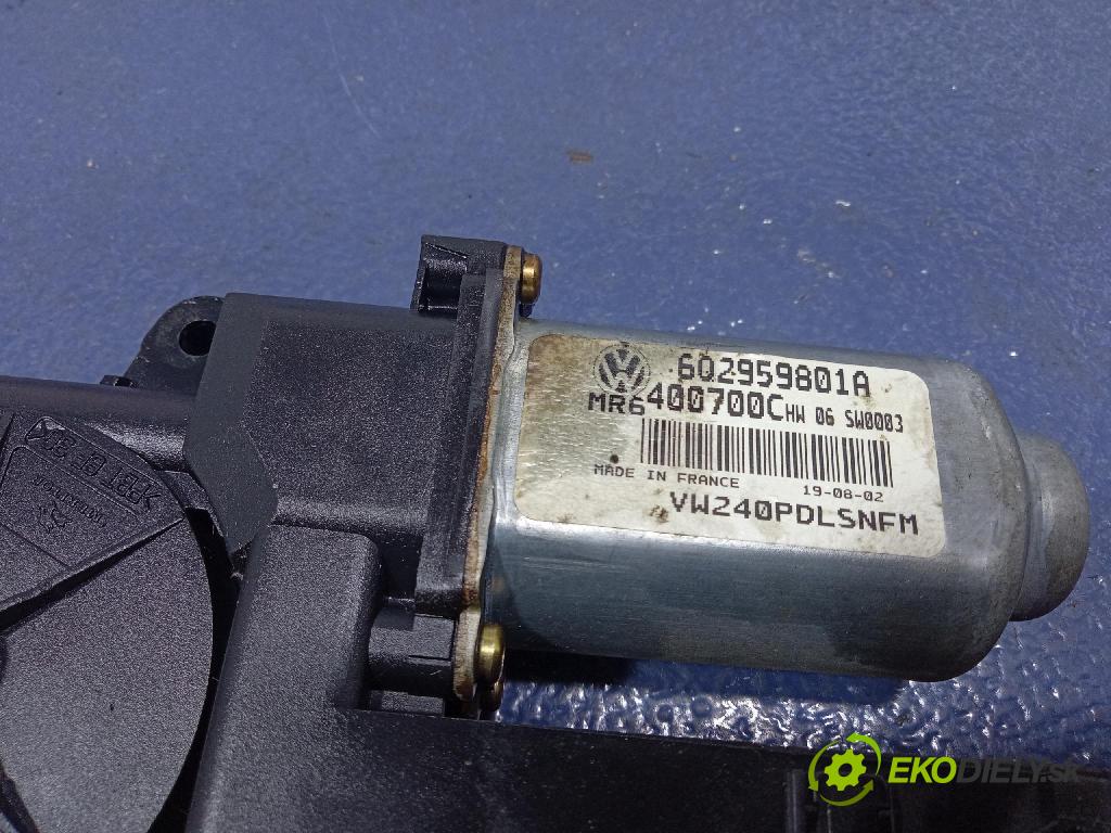 Volkswagen Polo 2002 mechanismus stahování Sklenka: před v pravo: 602959801A
