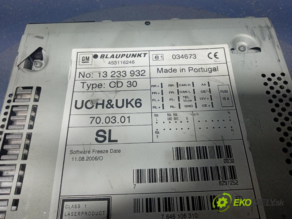 Opel Vectra 2007 Radio I Navigace: 13233932