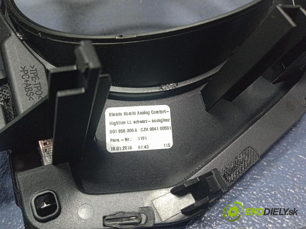 Vw Passat 2016 kryt Plast: Interiéry: 3G1858366A