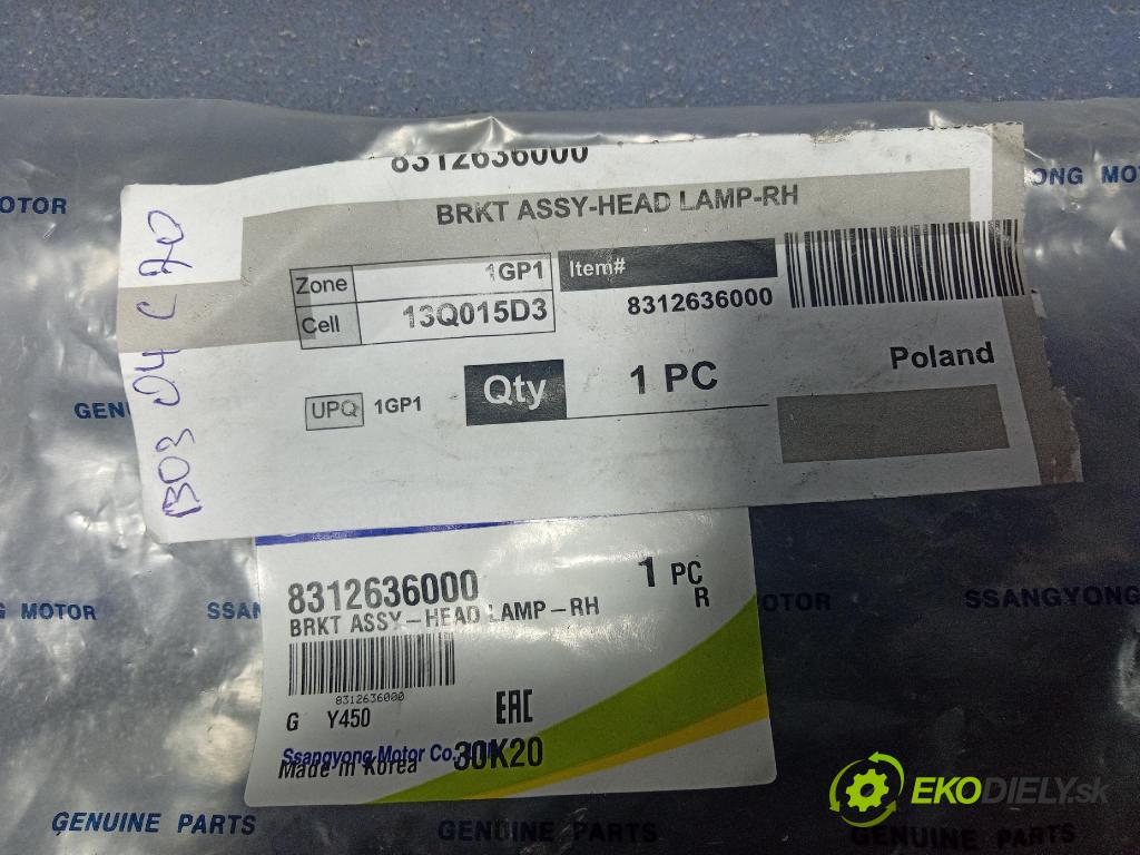 Ssangyong Rexton 0 Upevnění: narazník 8312636000