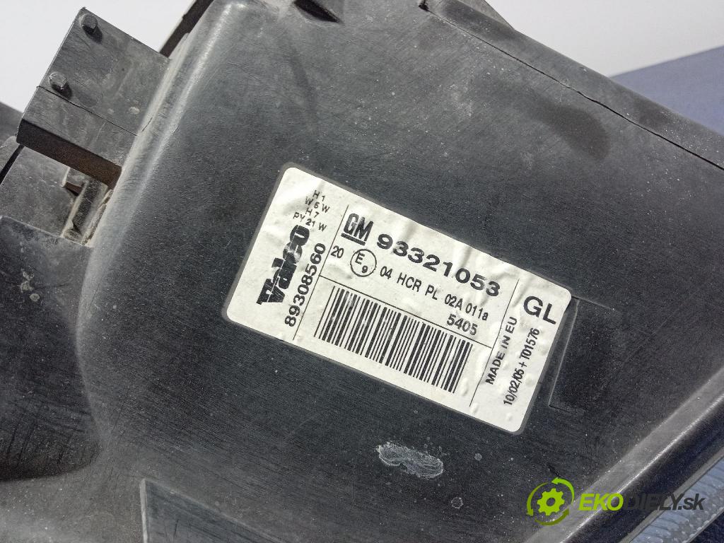 Opel Meriva 2005 světlo v pravo: 93321053