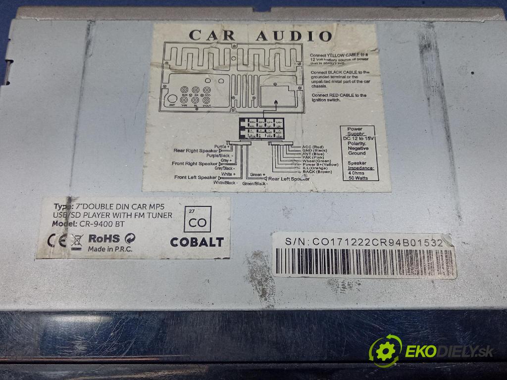 Opel Vivaro 2003 Radio I Navigace: CR9400BT