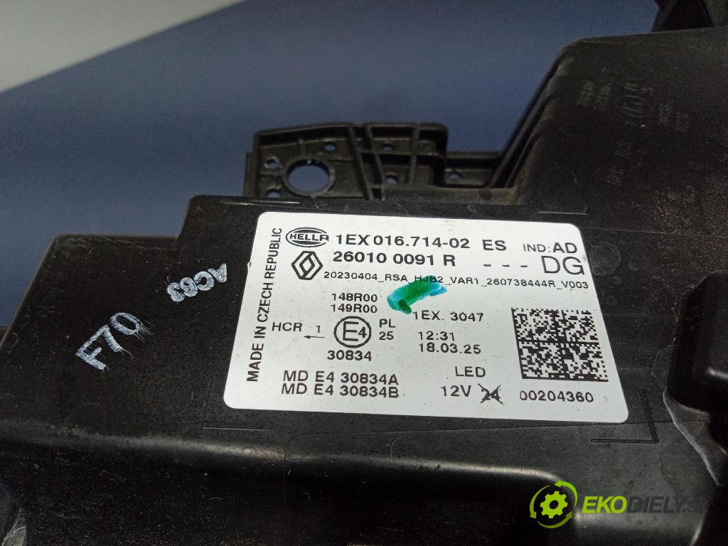 Renault Captur 0 světlo v pravo: 260100091R