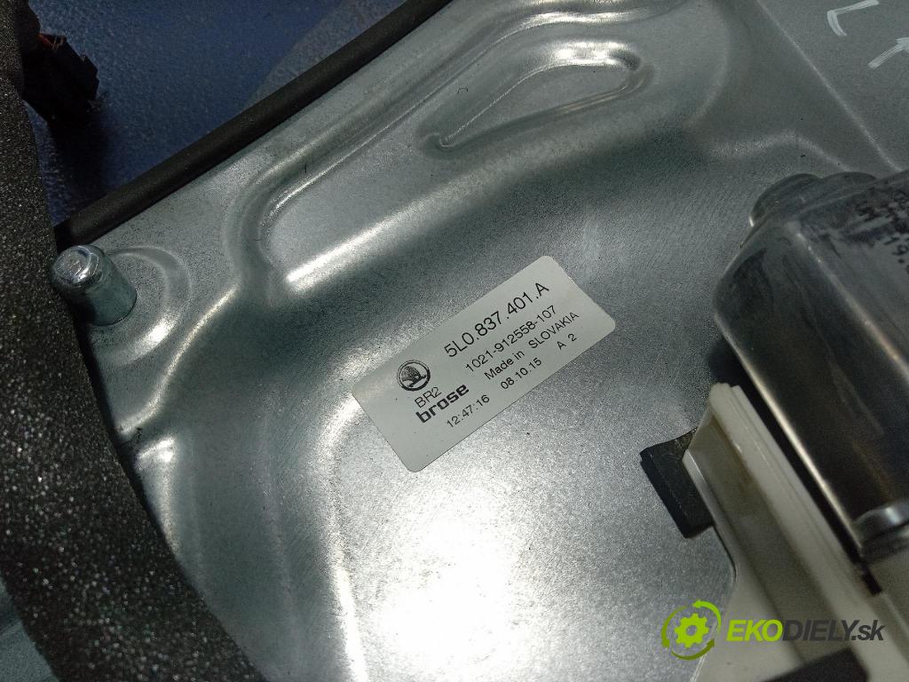 Skoda Yeti 2015 mechanismus stahování Sklenka: před Levý: 5L0837401A