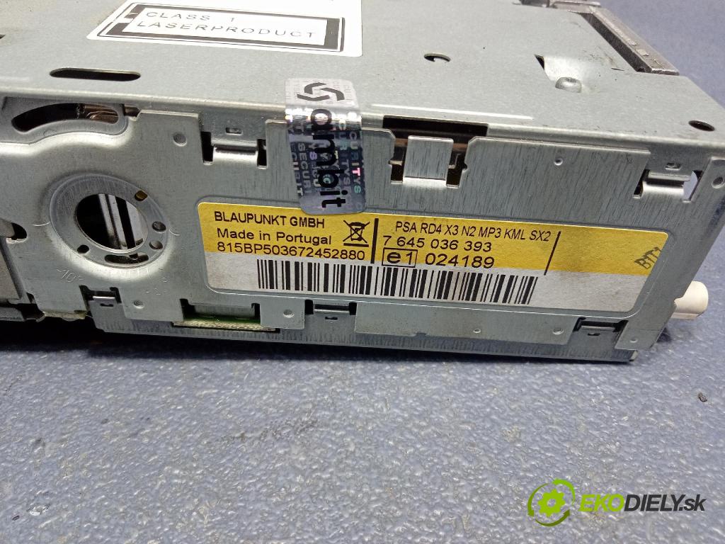 Citroen C5 2007 Radio I Navigace: 9660647977