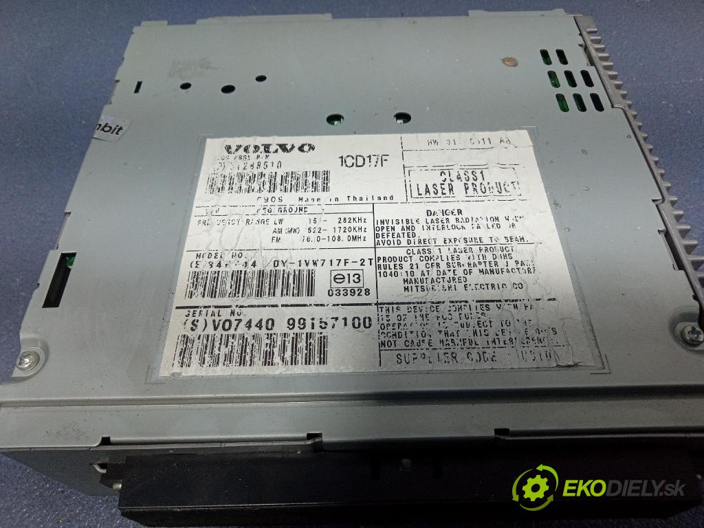 Volvo C30 2009 Radio I Navigácia: 31288510