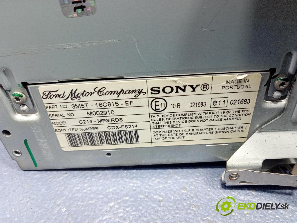 Ford C-max 2005 Radio I Navigácia: 3M5T-18C815-EF