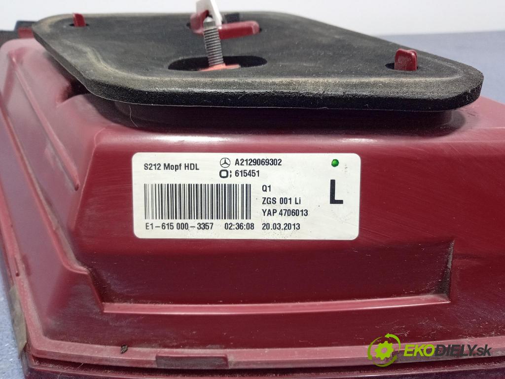 Mercedes E-klasa 2010 svetlo / reflektor zad ľavá Vnútri: A2129069302