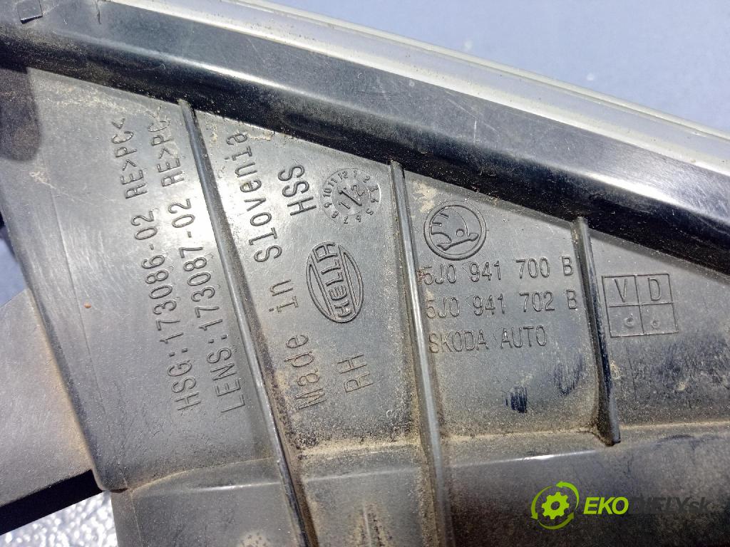 Skoda Fabia 2010 Halogen v pravo: 5J0941700B