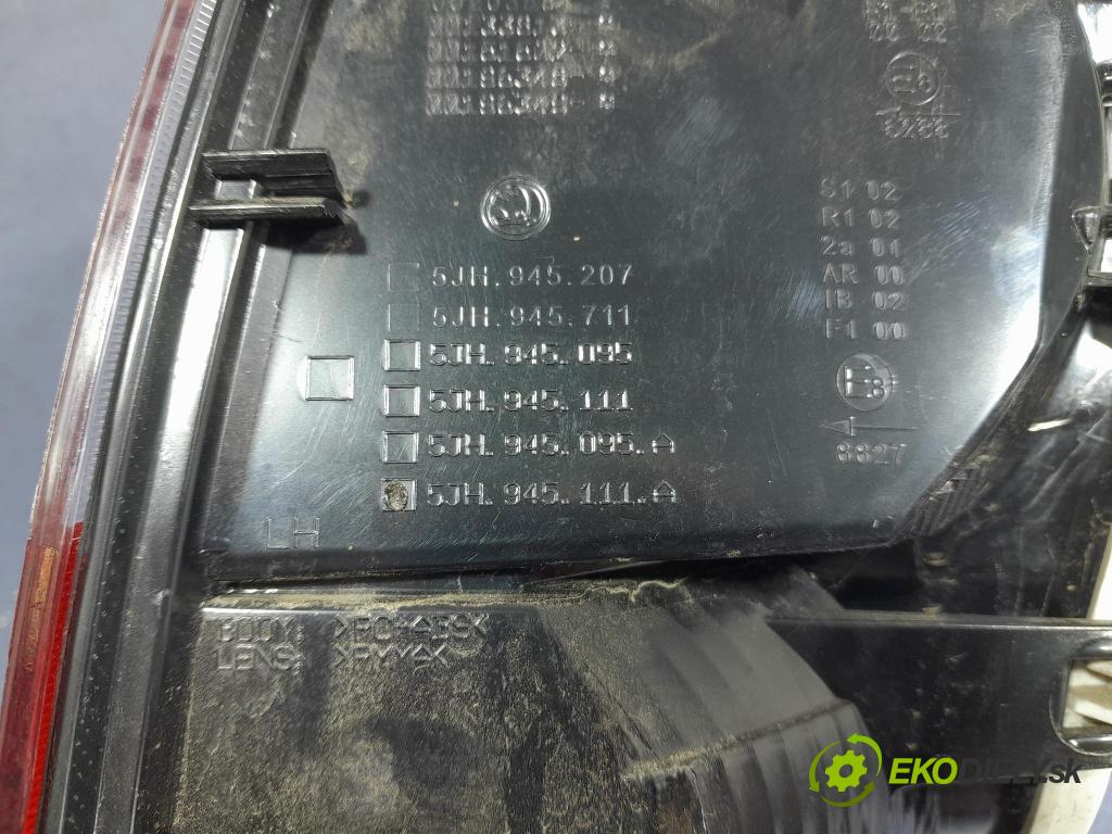 Skoda Rapid 2017 svetlo / reflektor zad ľavá Vonkajsia: 5JH945207