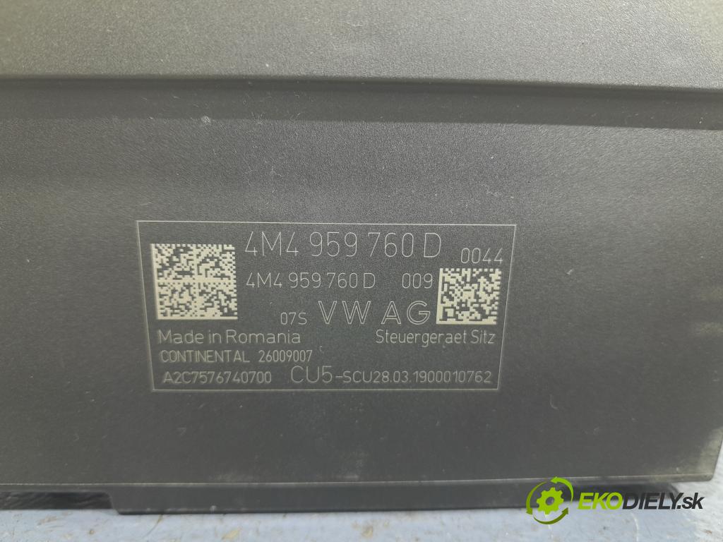 Audi A8 2019 riadiaca jednotka Sedadlo: 4M4959760D