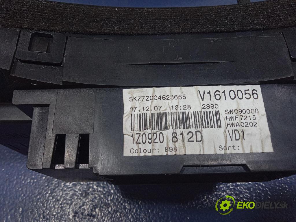 Skoda Octavia 2007 Přístrojová deska 1Z0920812D