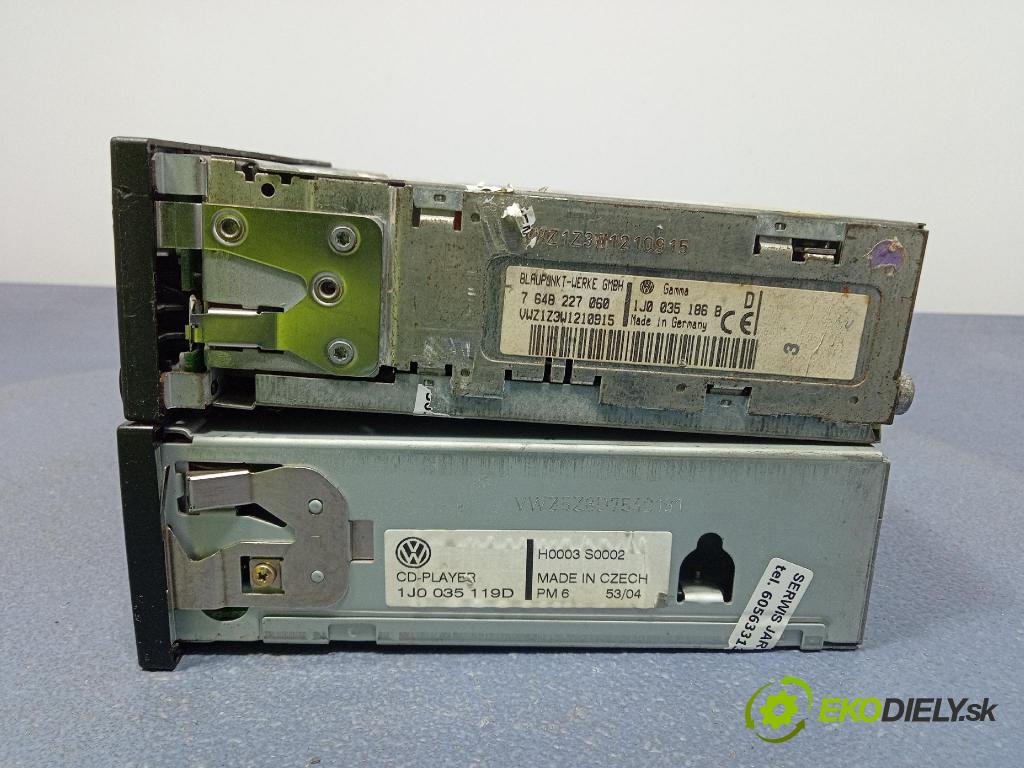 Vw Bora 2001 Radio I Navigácia: 1J0035186B