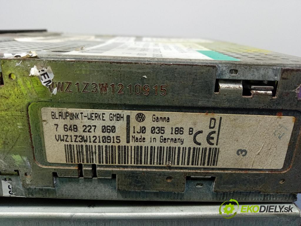 Vw Bora 2001 Radio I Navigácia: 1J0035186B