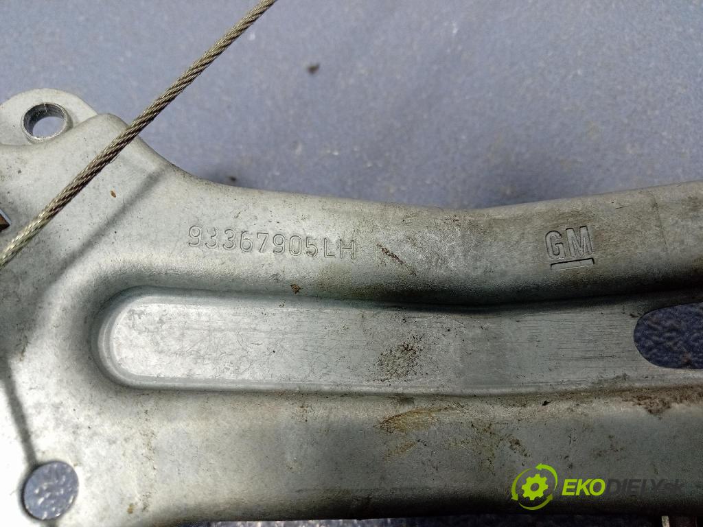 Opel Meriva-a 2005 mechanizmus okna Okná: zad Vľavo: 93367905
